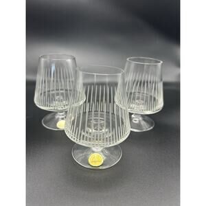 spiegelau Vintage Brandy Glasses. From Germany. Etched Rib Design.